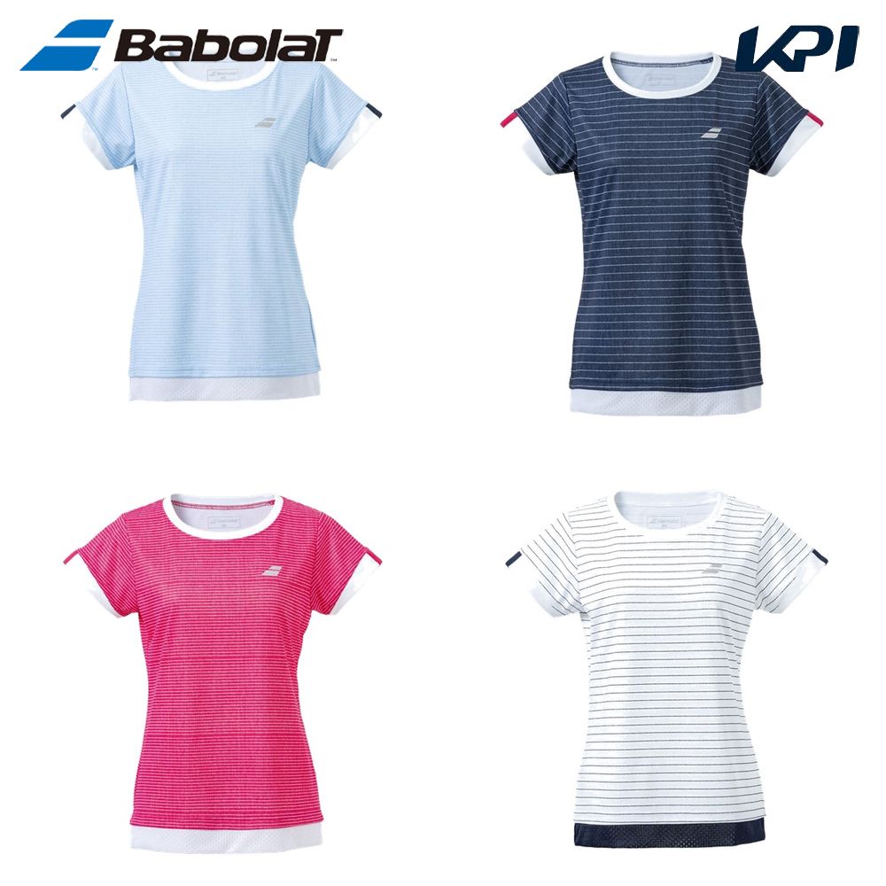 バボラ Babolat テニスウェア レディース   CLUB SHORT SLEEVE SHIRT ショートスリーブ 半袖Tシャツ BWG4330C 2024SS