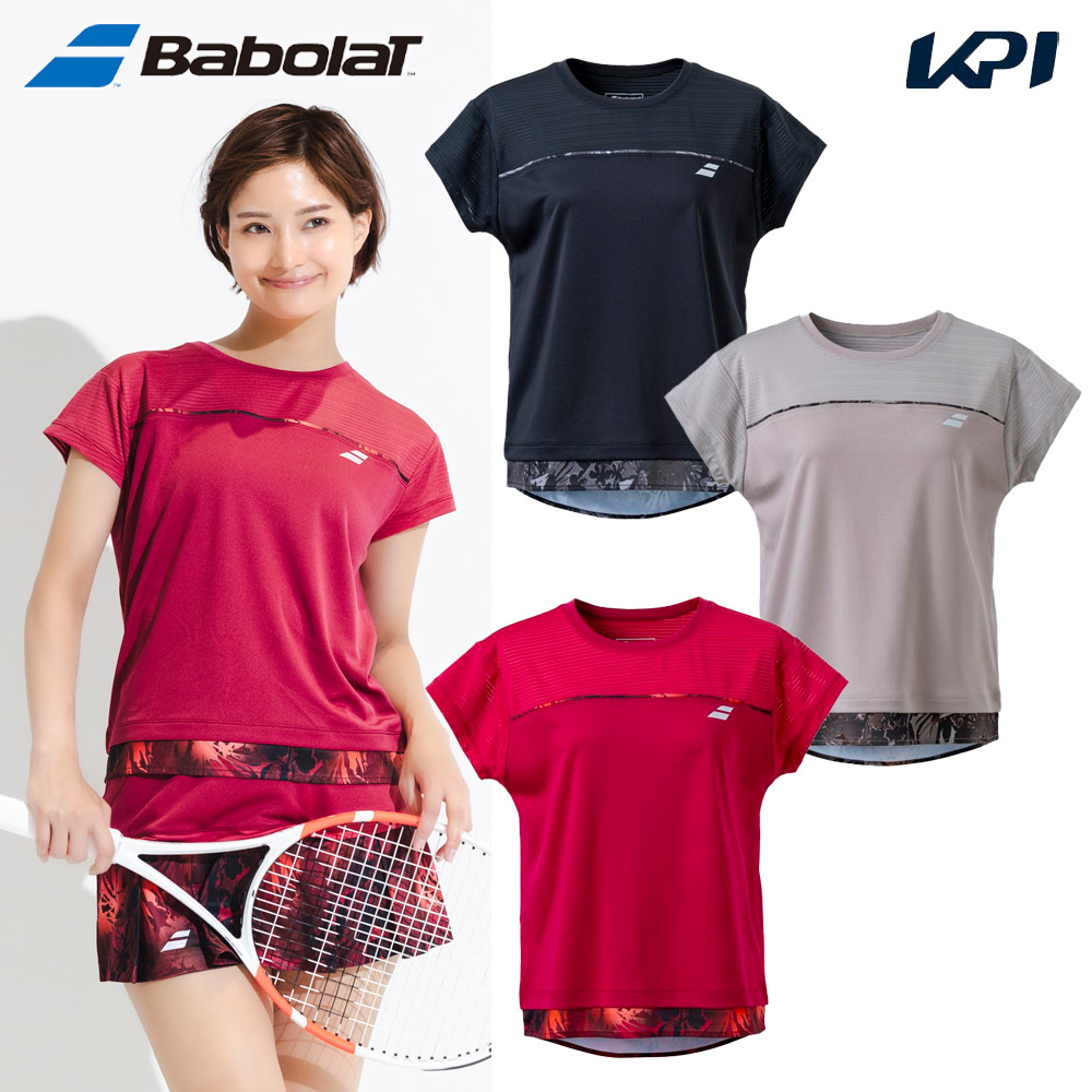 バボラ Babolat テニスウェア レディース   PURE ショートスリーブシャツ BWG4374 2024FW