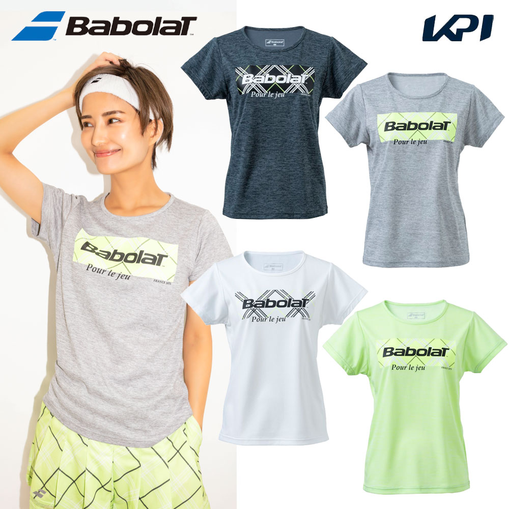 バボラ Babolat テニスウェア レディース   PURE SHORT SLEEVE SHIRT 半袖Tシャツ BWP4528 2024SS｜kpi