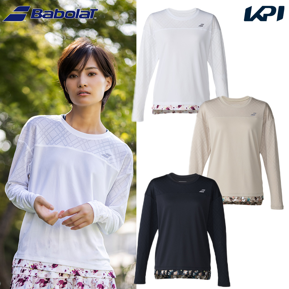 バボラ Babolat テニスウェア レディース PLAY LONG SLEEVE SHIRT LOOSE FIT  ロングスリーブシャツ ルーズフィット BWP6523 2026SS 2月下旬発売予定※予約 | Babolat