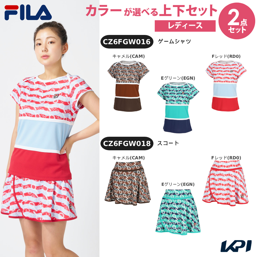 新品未使用　FILA フィラ　セットアップ　シャツ　スコート　テニスウェア FILA（フィラ） 「上下セット」フィラ テニスウェア レディースゲーム