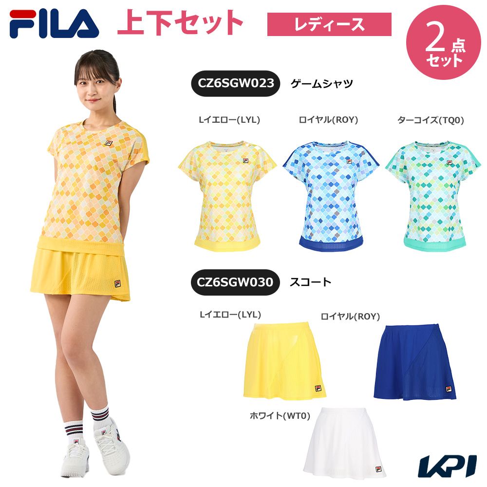 �u�㉺�Z�b�g�v�t�B�� FILA �e�j�X�E�F�A ���f�B�[�X �Q�[���V���c×�X�R�[�g CZ6SGW023-CZ6SGW030 2026SS