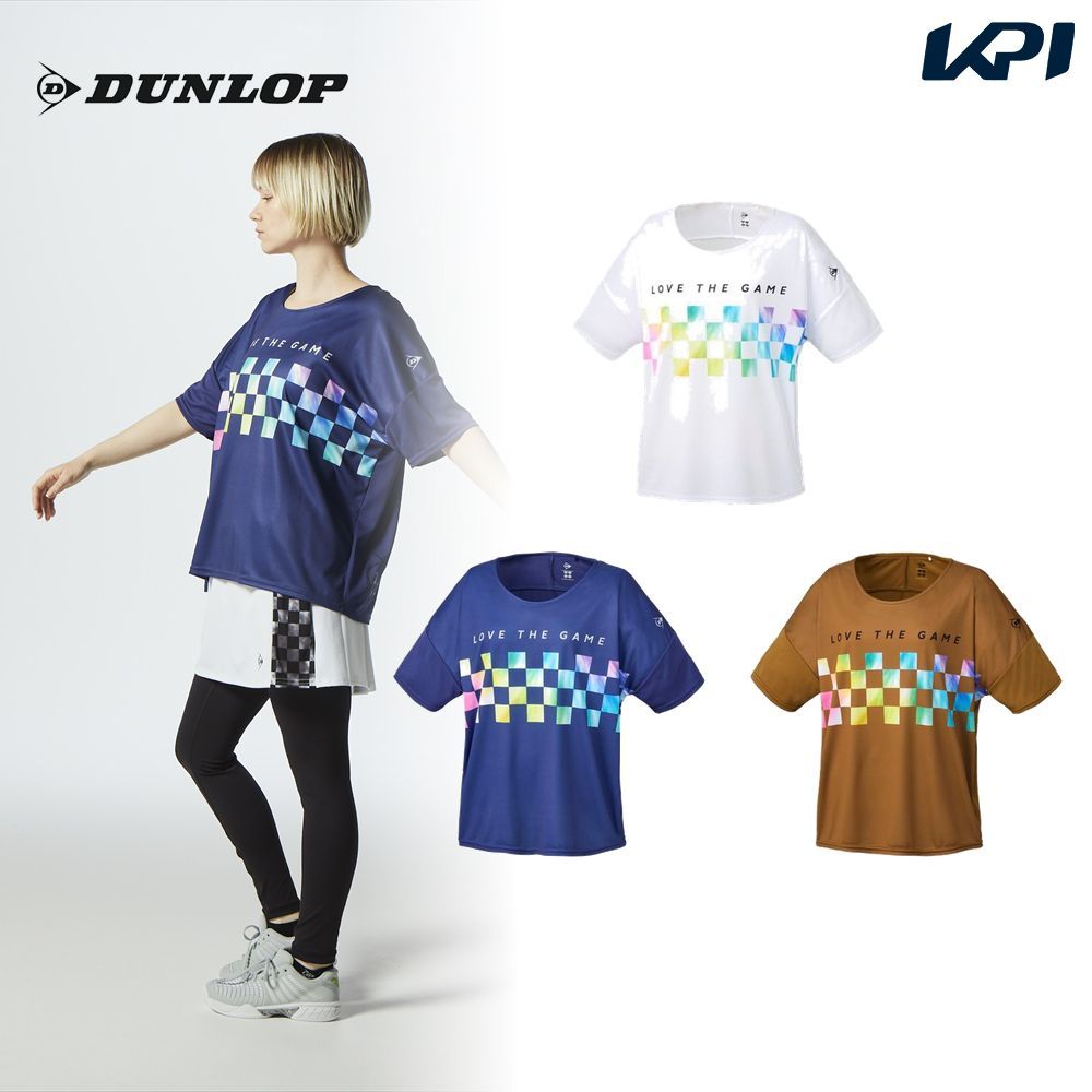 ダンロップ DUNLOP テニスウェア レディース   オーバーサイズTシャツ DAL-8420W 2024SS