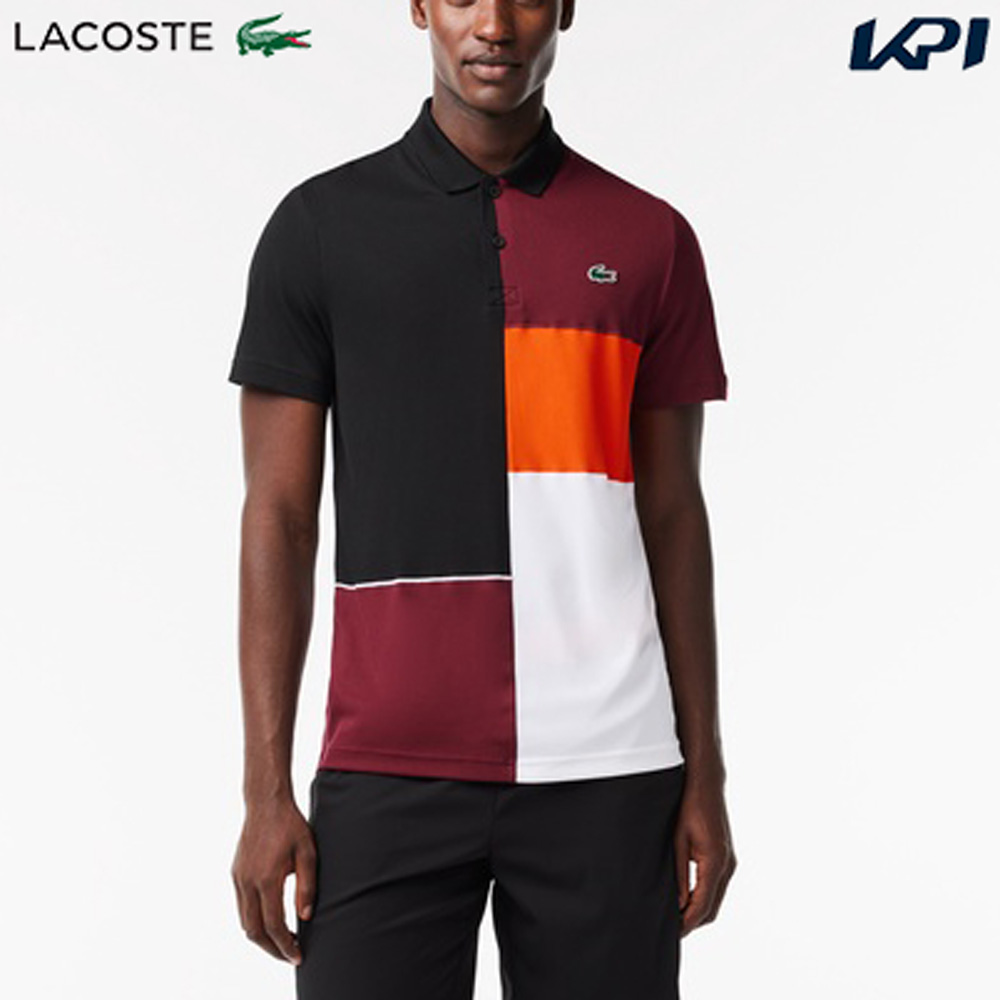 ラコステ LACOSTE テニスウェア メンズ クレイジーカラーブロックゴルフポロシャツ DH1082-99-MIQ 2023FW 『即日出荷』