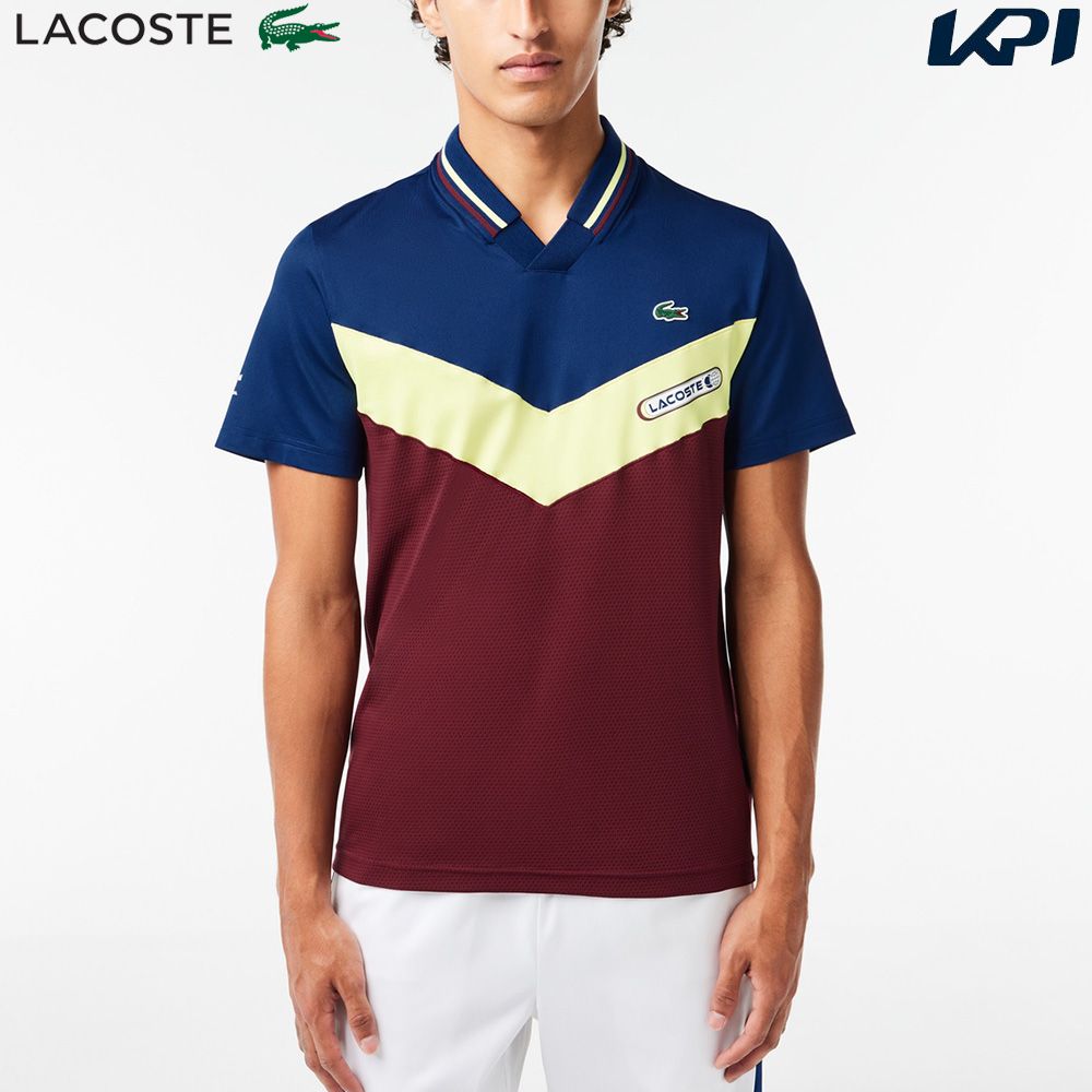 Yahoo! Yahoo!ショッピング(ヤフー ショッピング)『即日出荷』ラコステ LACOSTE テニスウェア メンズ 『ダニール・メドベージェフ』Vネックプルオーバーポロシャツ DH1099-99-IZF 2023FW