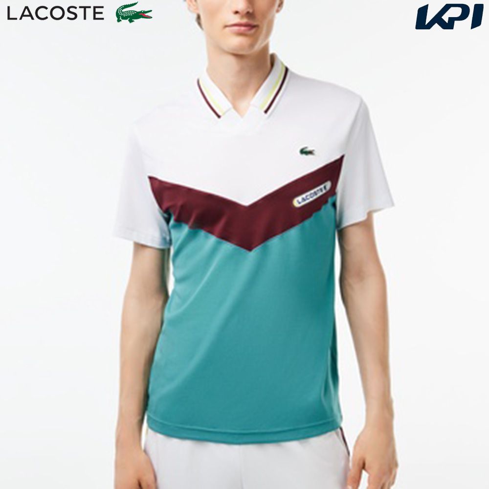 ラコステ LACOSTE テニスウェア メンズ 『ダニール・メドベージェフ』Vネックプルオーバーポロシャツ DH1099-99-Q7I 2023FW 『即日出荷』｜kpi