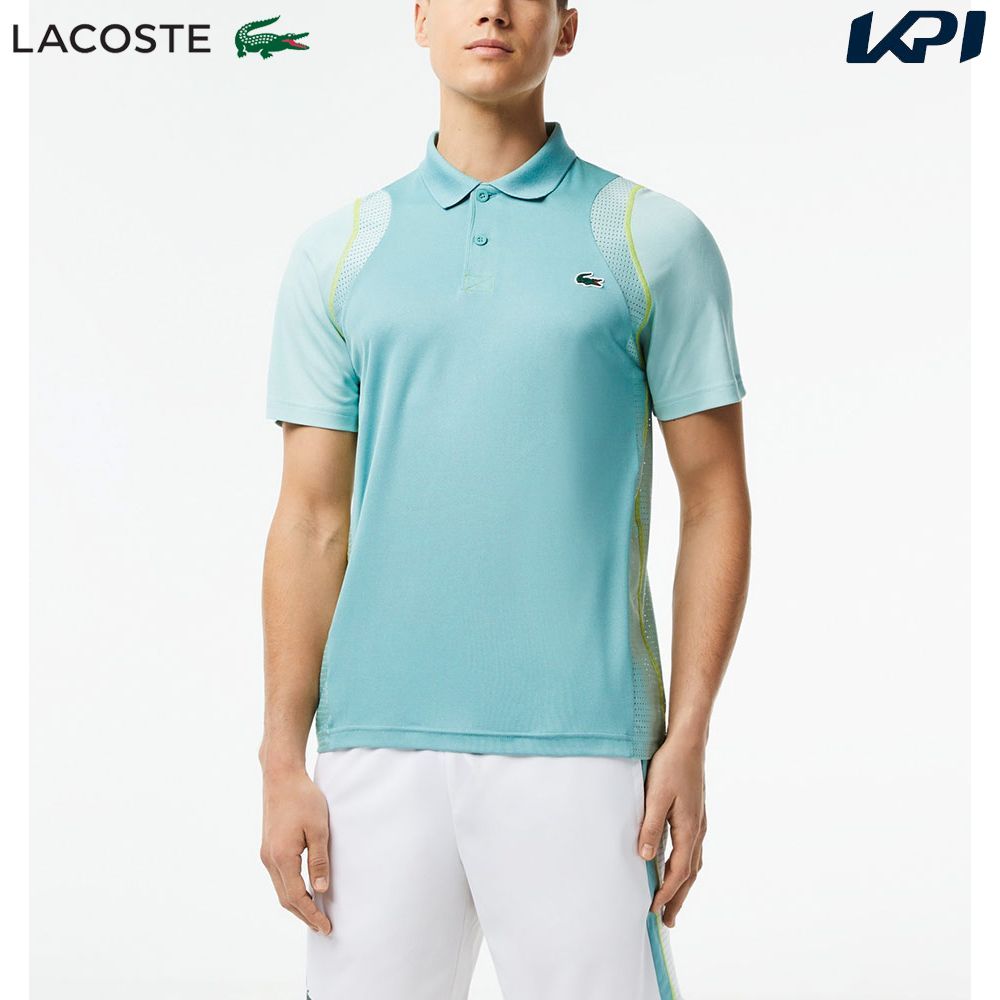 ラコステ LACOSTE テニスウェア メンズ メッシュ切り替えウルトラドライテニスポロシャツ DH5180-99-BR8 2023SS『即日出荷』