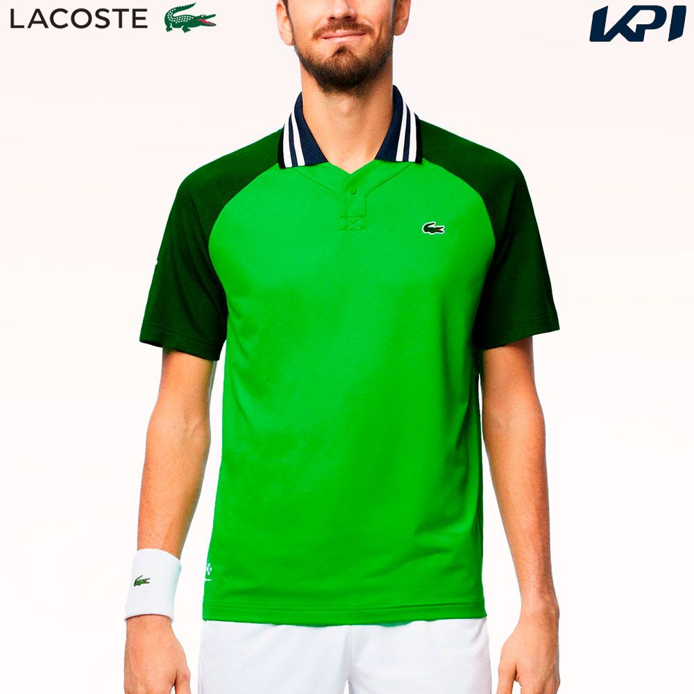 ラコステ LACOSTE テニスウェア メンズ   『ダニール・メドベージェフ』変形ポロシャツ DH7381-99-IUX 2024SS 『即日出荷』