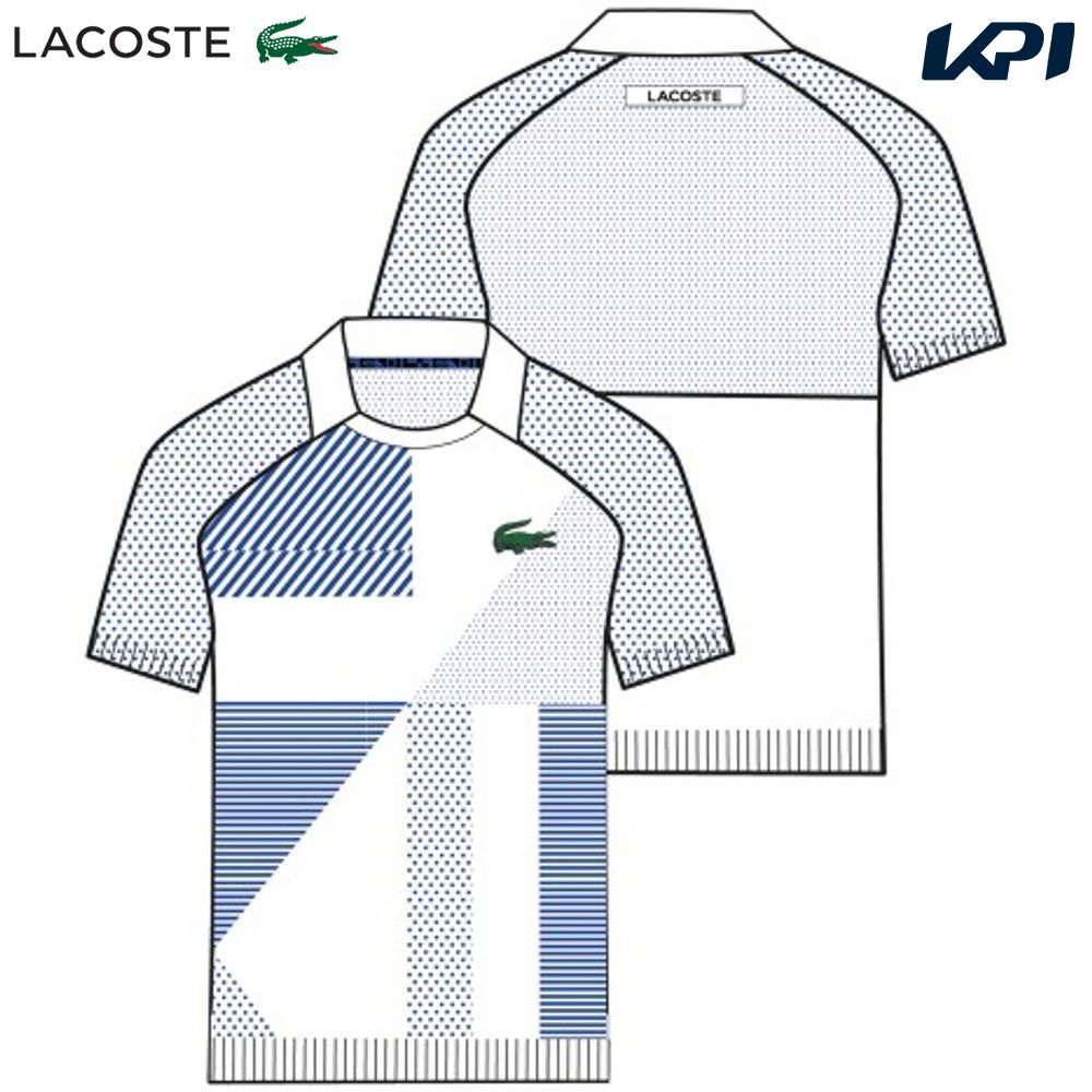 ラコステ LACOSTE テニスウェア メンズ 「メドベージェフ」アシンメトリーシームレスポロシャツ DH9255L-LMQ 2022FW 『即日出荷』