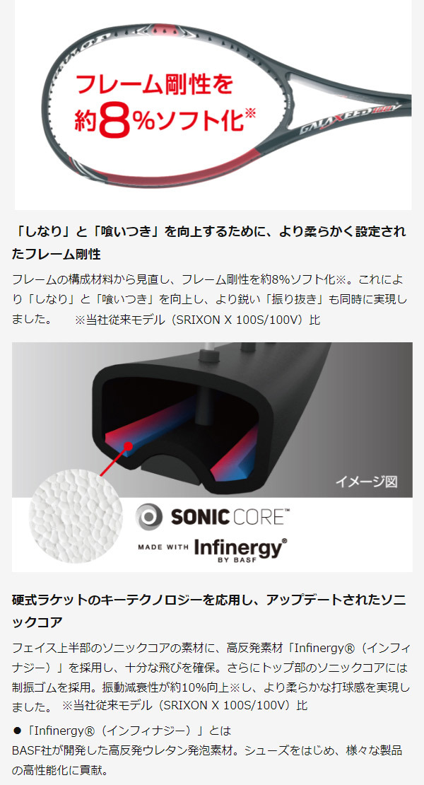 ダンロップ ギャラクシード 100V | ソフトテニスラケット | 製品