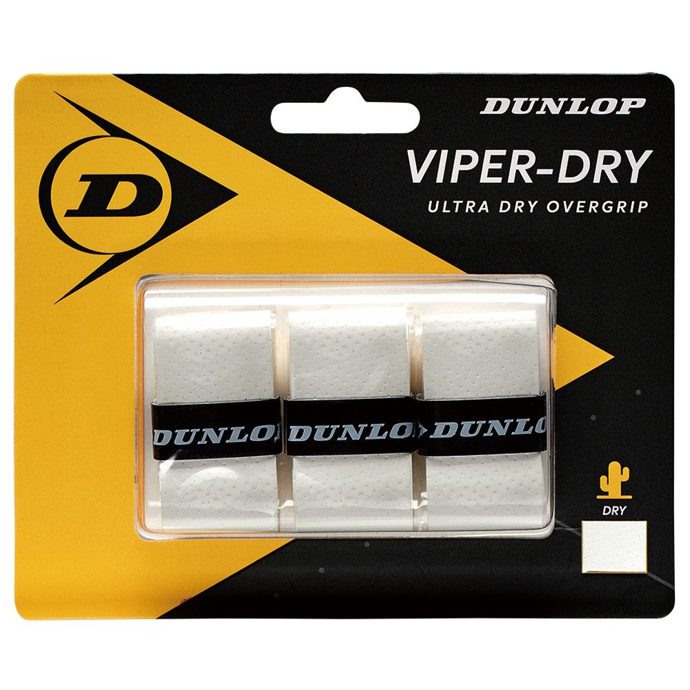 ダンロップ DUNLOP テニスグリップテープ  オーバーグリップセミドライタイプ VIPER-DRY 3本入 DTA-2021｜kpi｜02