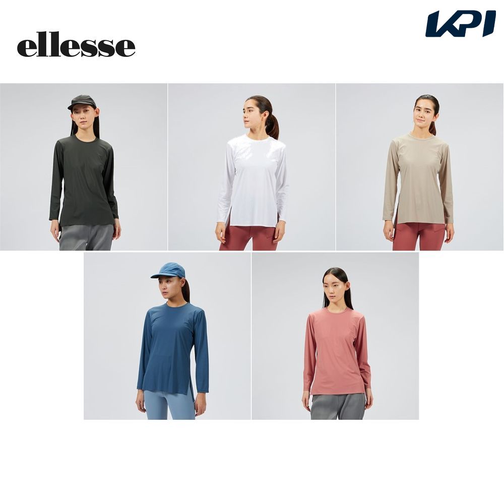 信憑 エレッセ Ellesse テニスウェア レディース ４ＷＡＹストレッチロングレングスロングスリーブシャツ EW023102 2023SS 