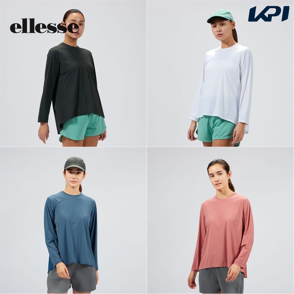 エレッセ Ellesse テニスウェア レディース ハイブリッドロングスリーブシャツ EW023105 2023SS｜kpi｜05