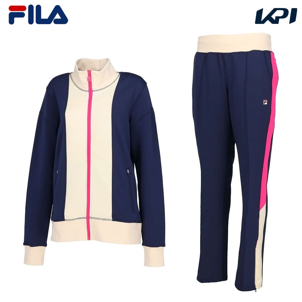 フィラ FILA テニスウェア レディース 「上下セット」トラックジャケット FBM5057＋パンツFBM5058 KPI限定モデル  FBM5057-FBM5058 2023FW 『即日出荷』