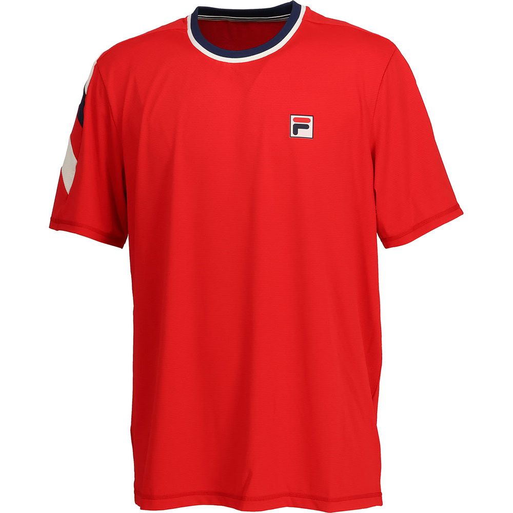 フィラ FILA テニスウェア メンズ SHORT SLEEVE ショートスリーブゲームシャツ KPI限定モデル FBM5053 2023FW 『即日出荷』｜kpi｜02