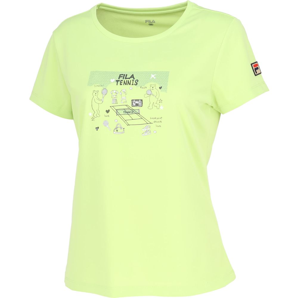 フィラ FILA テニスウェア レディース グラフィックTシャツ VL2818 2024SS