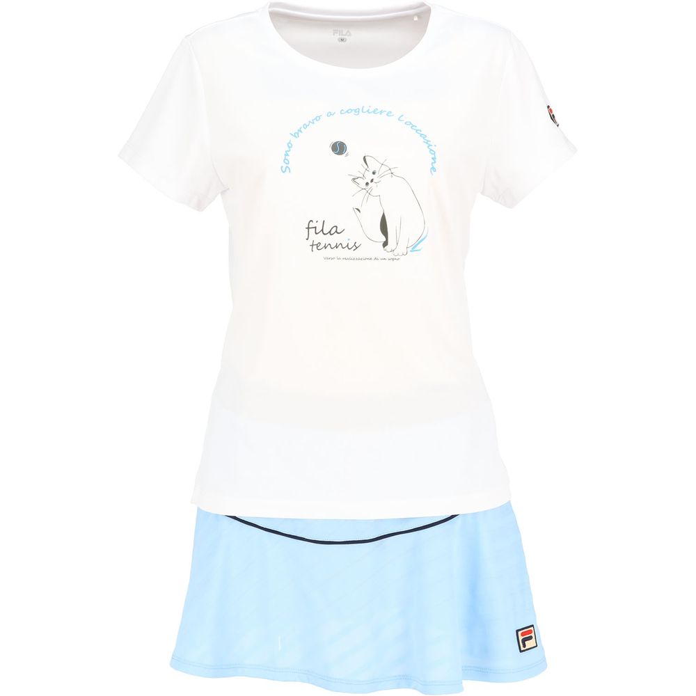 フィラ FILA テニスウェア レディース グラフィックTシャツ VL2870 2024SS