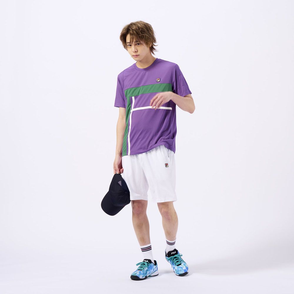 FILA フィラ テニスウェア 半袖TシャツVM5601 ホワイト メンズM新品 FILA フィラ テニスウェア 半袖TシャツVM5601 ホワイト メンズM新品