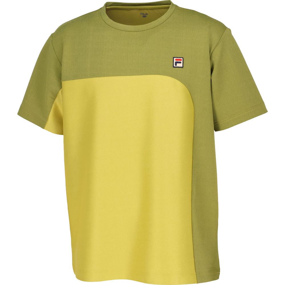 フィラ FILA テニスウェア メンズ ゲームシャツ デニムニット クルーネックTシャツ VM5624 2023FW