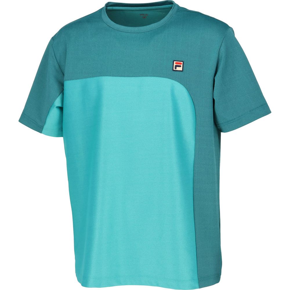 フィラ FILA テニスウェア メンズ ゲームシャツ デニムニット クルーネックTシャツ VM562...