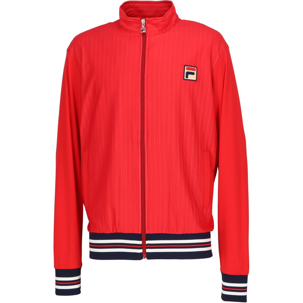 フィラ FILA テニスウェア メンズ トラックジャケット ストライプジャガードジャケット VM5627 2023FW｜kpi｜04