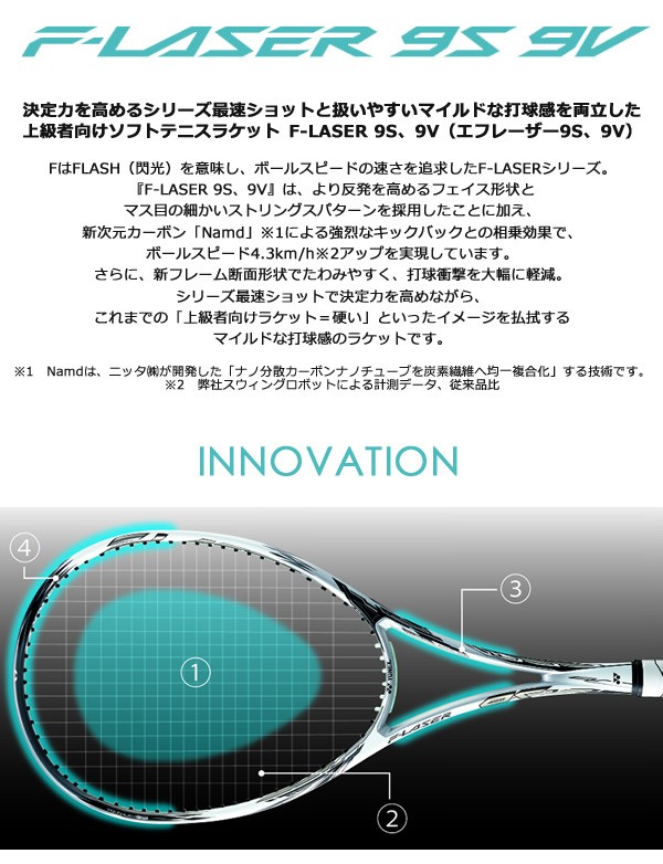 YONEX ヨネックス ソフトテニスラケット F-LASER 9V エフ