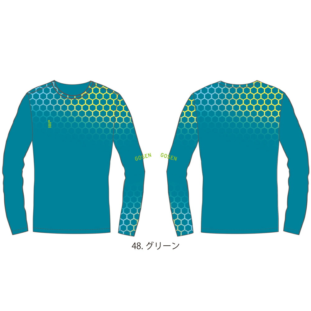 ゴーセン GOSEN テニスウェア ユニセックス 昇華ロングスリーブTシャツA 2022秋企画 JPT18 2022FW｜kpi｜04