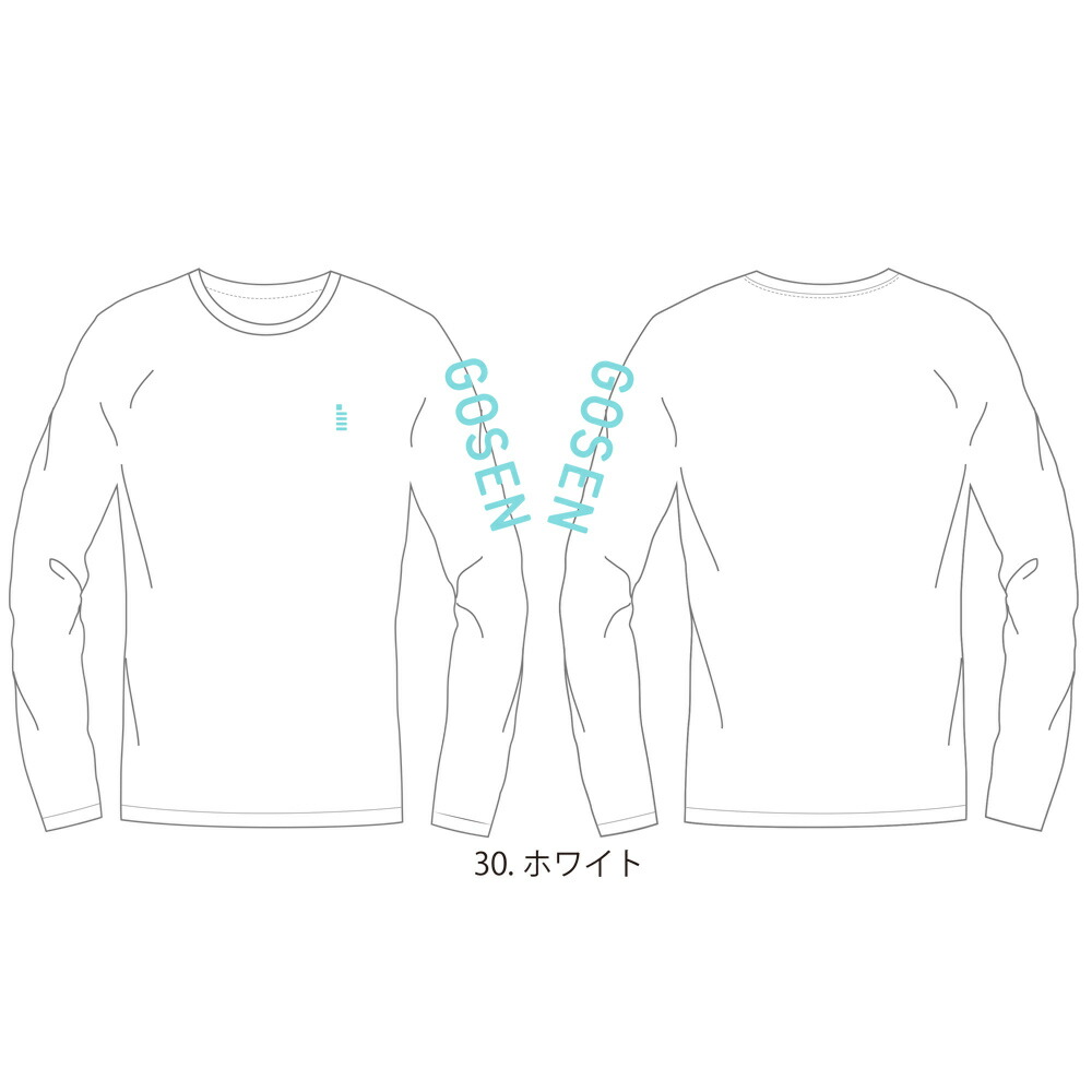 ゴーセン GOSEN テニスウェア ユニセックス GOSENロゴロングスリーブTシャツ 2022秋企画 JPT20 2022FW｜kpi｜02