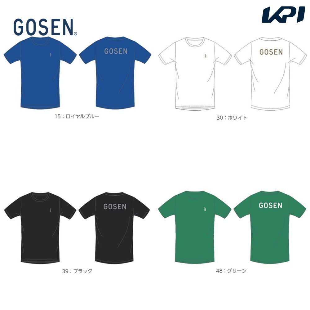 ゴーセン GOSEN テニスウェア ユニセックス   2023秋企画 ロゴＴシャツ JPT35 2023FW｜kpi