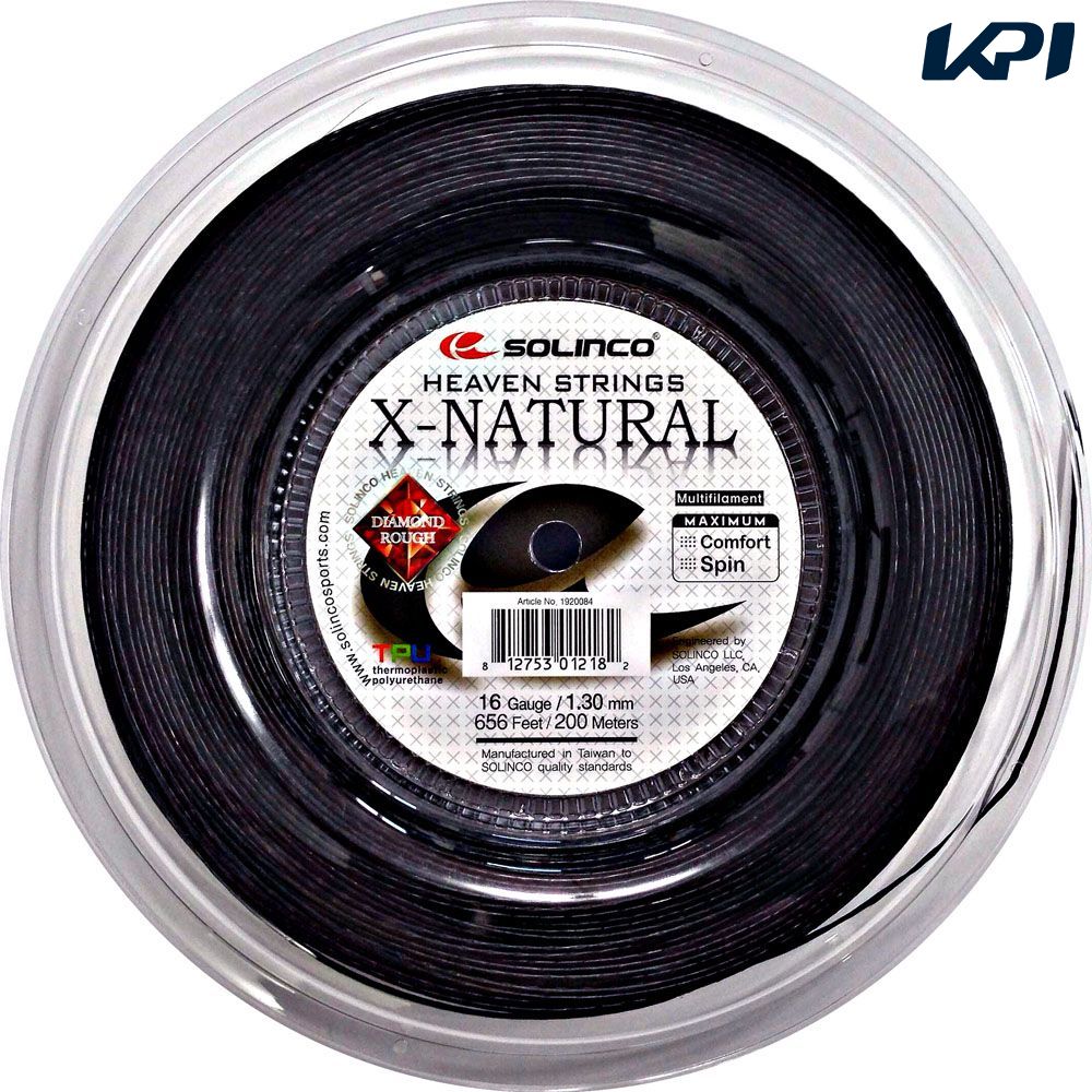 ソリンコ SOLINCO テニスガット・ストリング    Xナチュラル 200mロール KSC785R ソリンコ SOLINCO テニスガット・ストリング Xナチュラル 200mロール