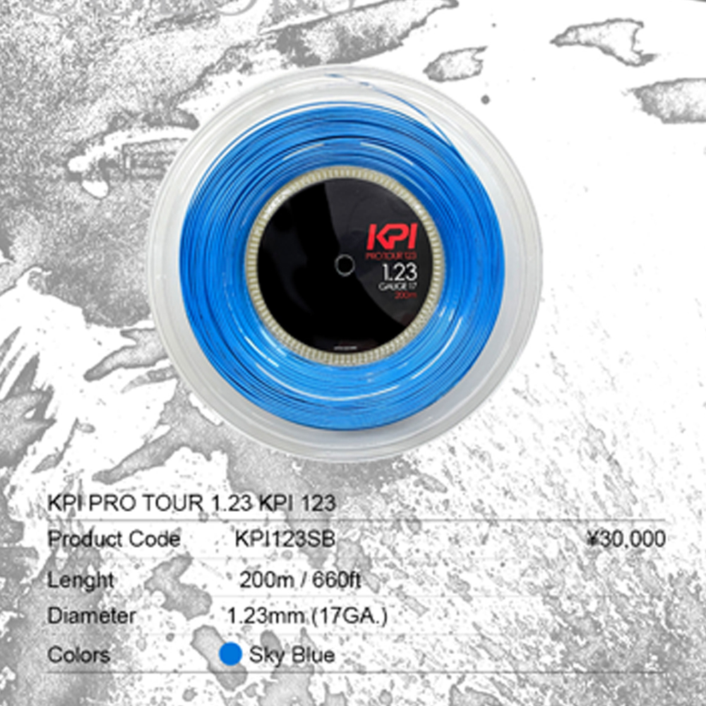 「SDGsプロジェクト」KPI ケイピーアイ 「KPI PRO TOUR 1.23 KPIプロツアー1.23 KPI123 200mロール」硬式テニスストリング KPIオリジナル商品『即日出荷』｜kpi｜10