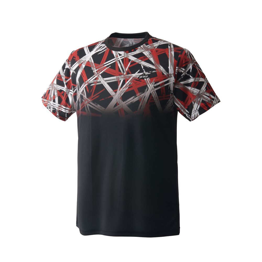 Prince プリンス Tシャツ ブラック L テニスウェア 黒 ゲームシャツ プリンス Prince テニスウェア メンズ ゲームシャツ MS4016