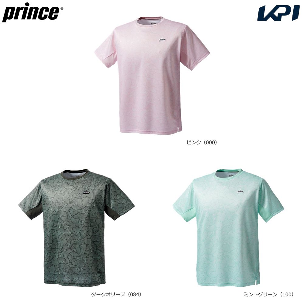 Princeテニスゲームシャツ メンズＬサイズ Prince（プリンス） テニスウェア メンズ ゲームシャツ TMU197T 2025SS