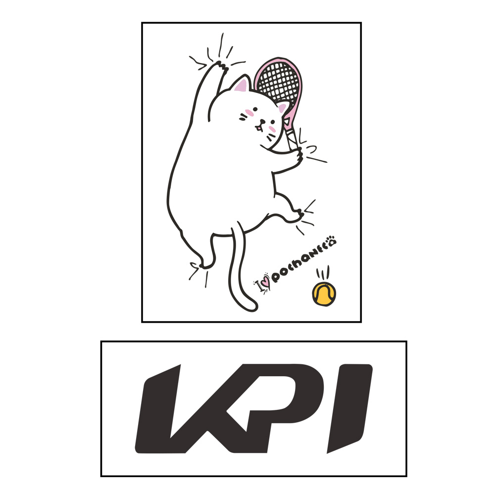 「SDGsプロジェクト」KPI限定モデル テニスウェア ユニセックス pochaneco × KPI ぽちゃ猫 KPIオリジナル Tシャツ しがみつき NPT50 2023SS 『即日出荷』｜kpi｜07