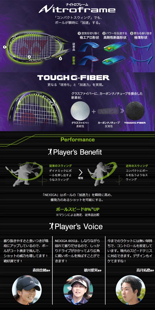 YONEX ヨネックス NEXIGA 80S ネクシーガ80S インフィニット