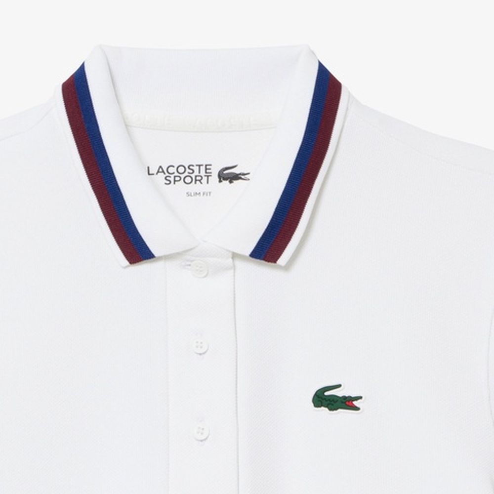 ラコステ LACOSTE テニスウェア レディース クーリングドライボーダーリブニットポロシャツ PF0965-99-001 2023FW 『即日出荷』