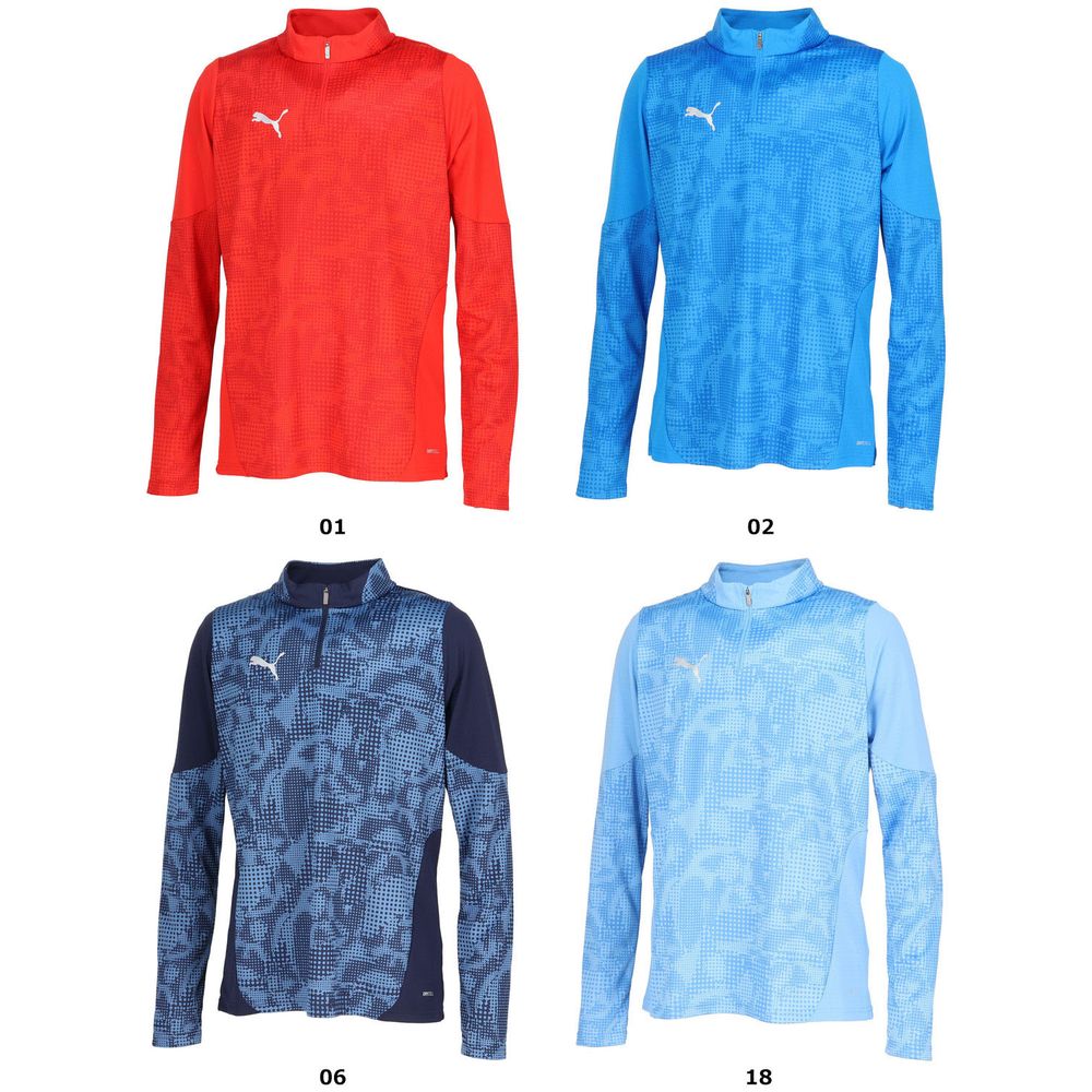 PUMA 4点セットトレーニングウェア PUMA（プーマ） サッカーウェア メンズ TEAMCUP TR 1/4 ジップトップ