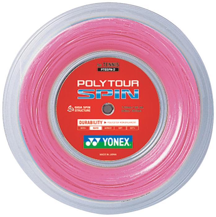 YONEX ヨネックス 「POLY TOUR SPIN ポリツアースピン 240mロール PTGSPN-2」 硬式テニスストリング ガット