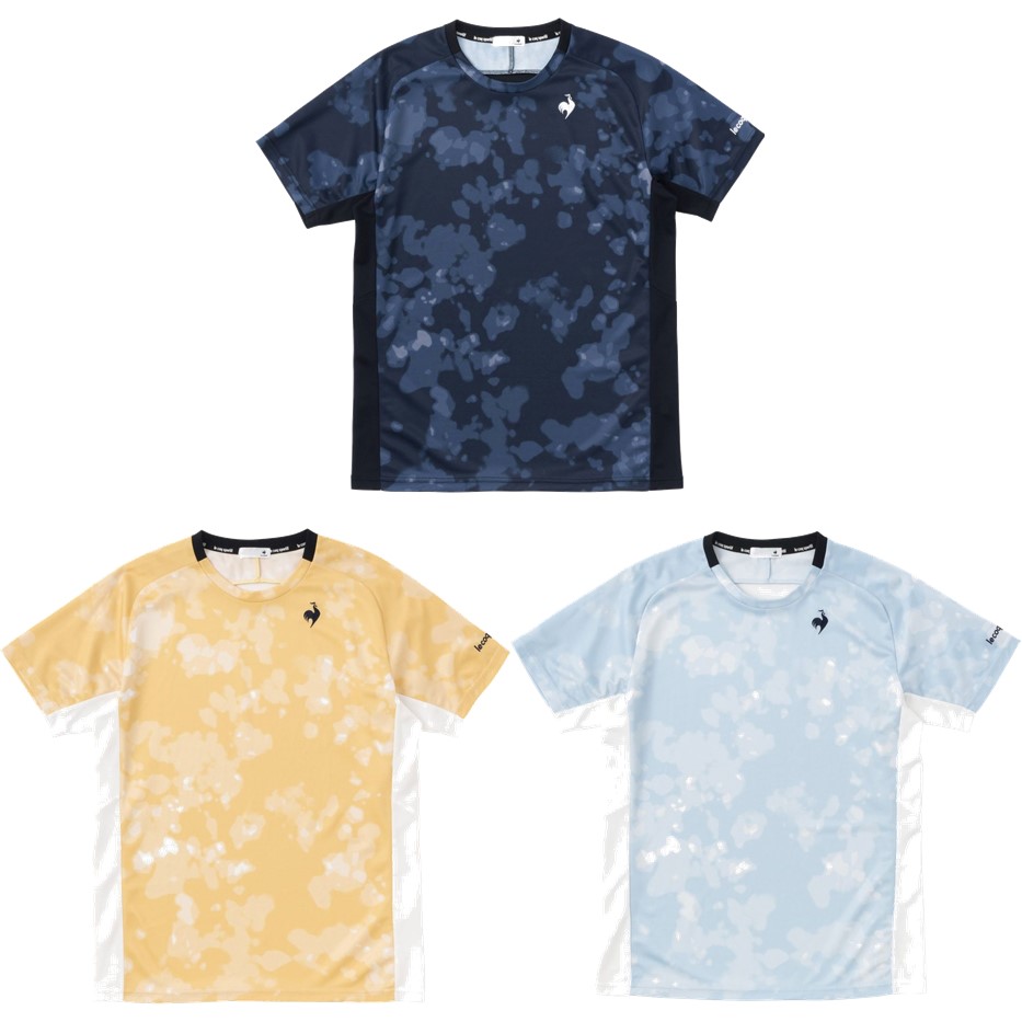 ルコック le coq sportif テニスウェア メンズ 涼感グラフィックゲームシャツ QTMVJA02 2023SS