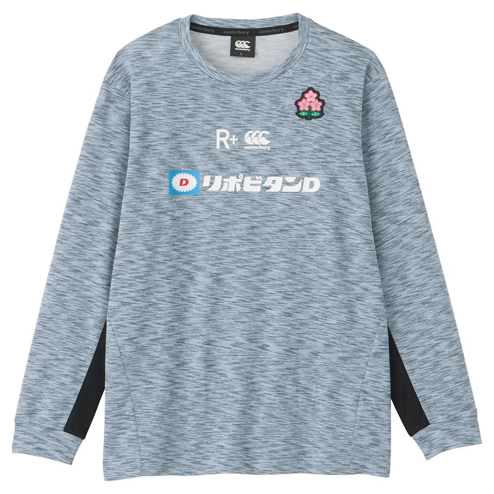 カンタベリー CANTERBURY ラグビーウェア ユニセックス JAPAN L/S WORKOUT TEE R44086JPB 2024SS