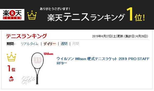 Wilson ウイルソン 硬式テニスラケット 2019 PRO STAFF RF97
