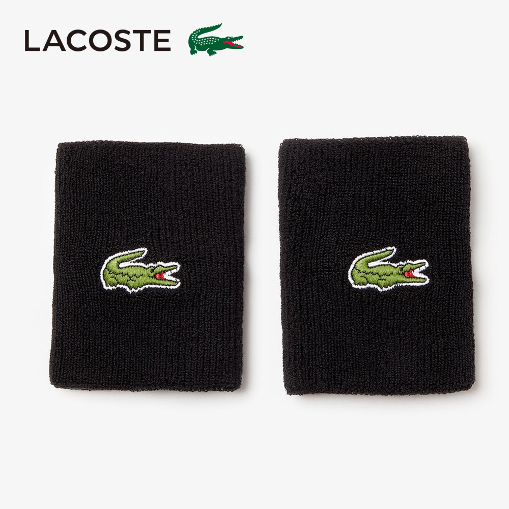 ラコステ LACOSTE テニスウェア メンズ リストバンド 2個セット ブラック RL9272L-031 2022SS 『即日出荷』