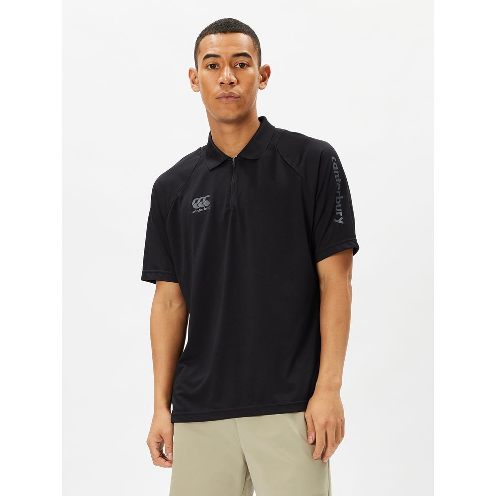 カンタベリー CANTERBURY ラグビーウェア ユニセックス   R+ FLEXCOOL CONTROL HALF ZIP POLO RP34115B 2024SS｜kpi｜06