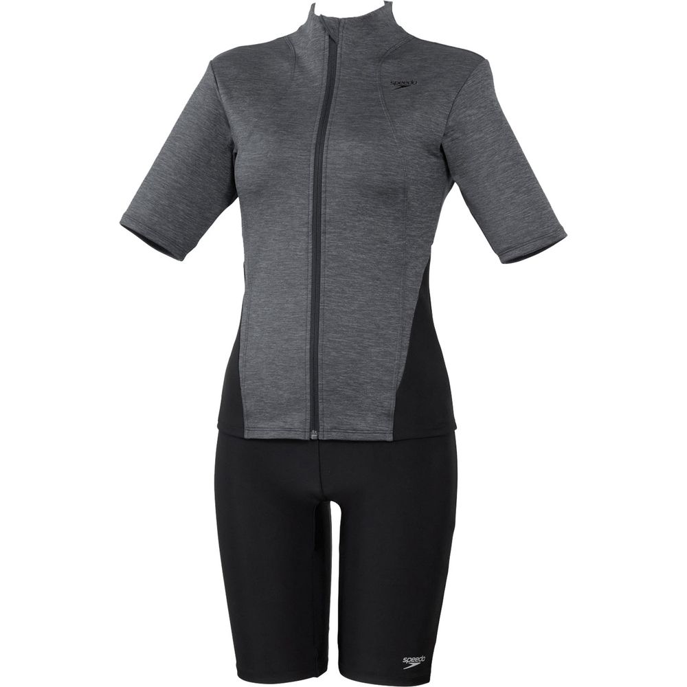 speedo（スピード） 水泳水着 レディース Short Sleeve Wavy Sepa
