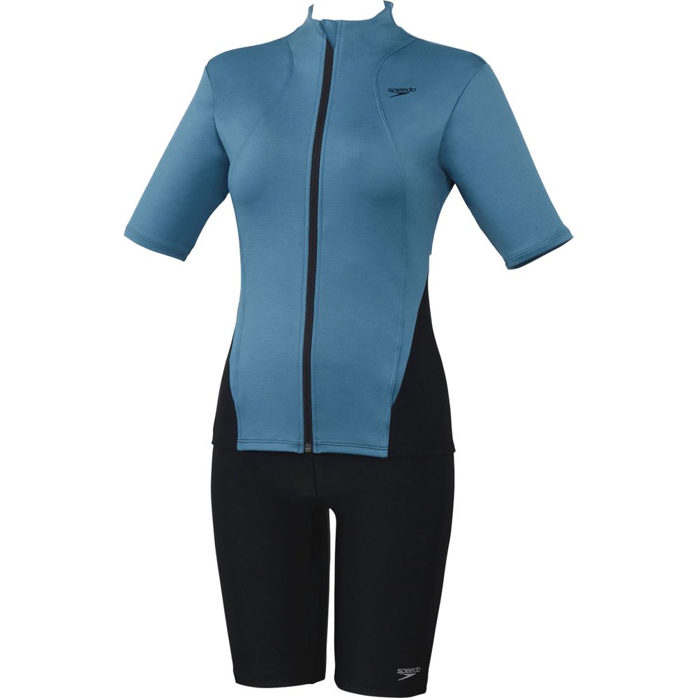 スピード Speedo 水泳水着 レディース   Short Sleeve Wavy Sepa SFW32565 speedo（スピード） 水泳水着 レディース Short Sleeve Wavy Sepa