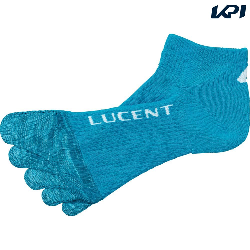 ルーセント LUCENT テニスアクセサリー メンズ   5本指ソックス ショート ターコイズ XLN1997