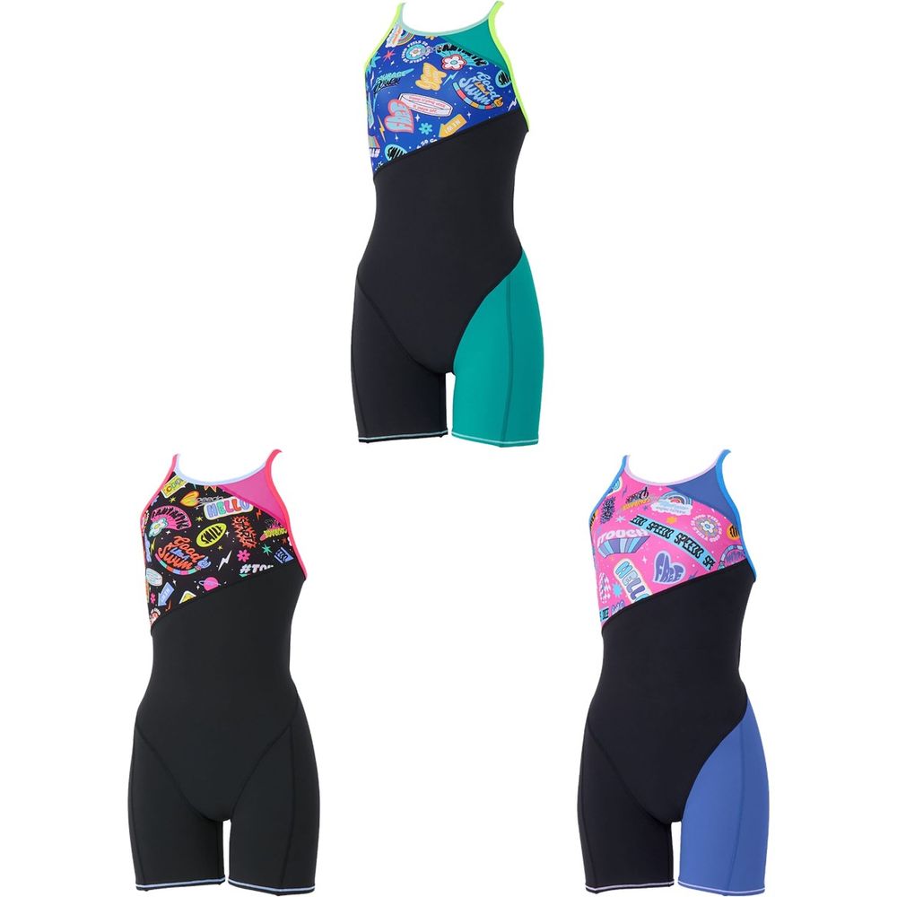 スピード Speedo 水泳水着 レディース   Colorful Icons TurnS Short Kneeskin STW12655
