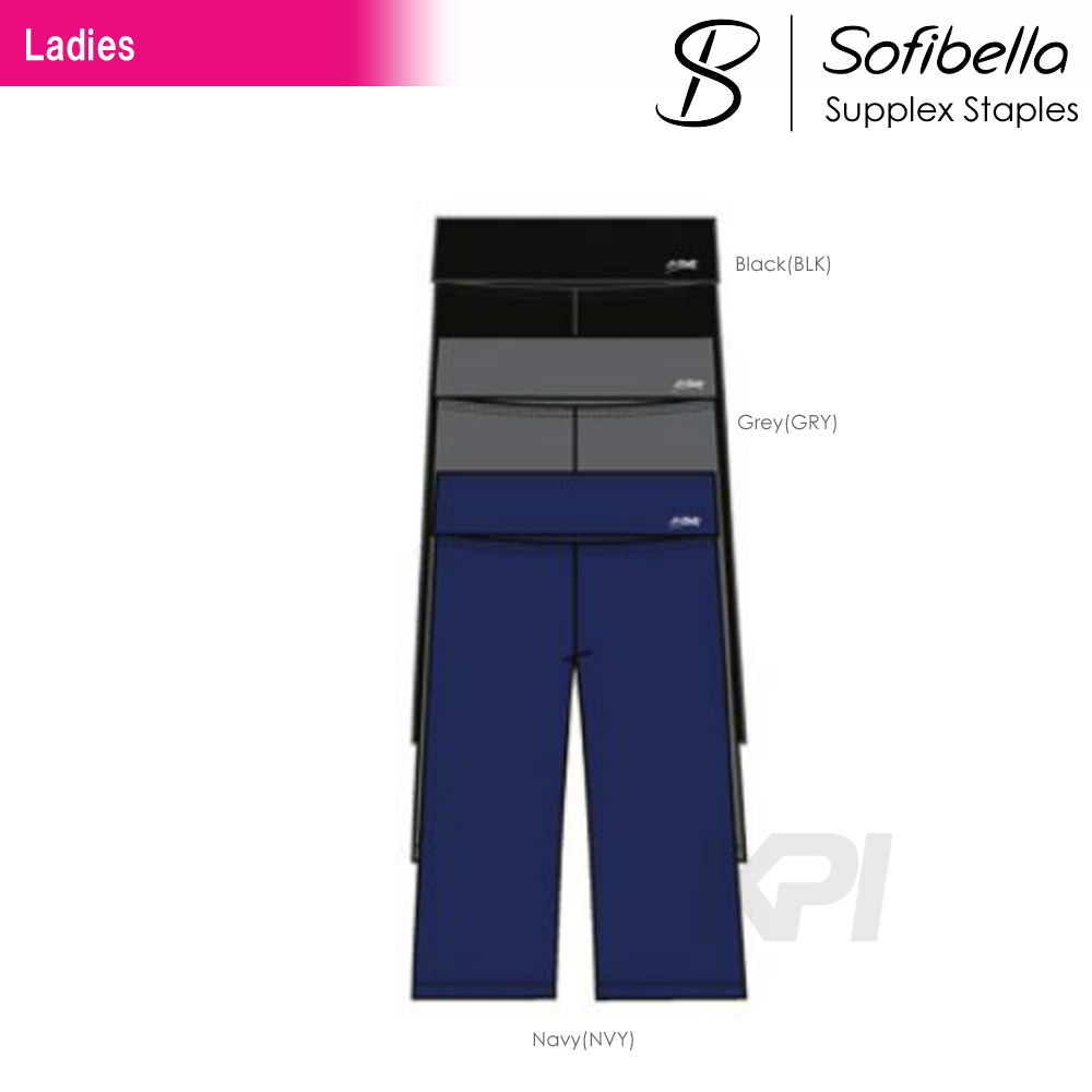 『即日出荷』Sofibella ソフィベラ 「Supplex Staples Collection サプレックスコレクション 　Cropped Pant SU9021」フィットネスウェア＆テニスウェア