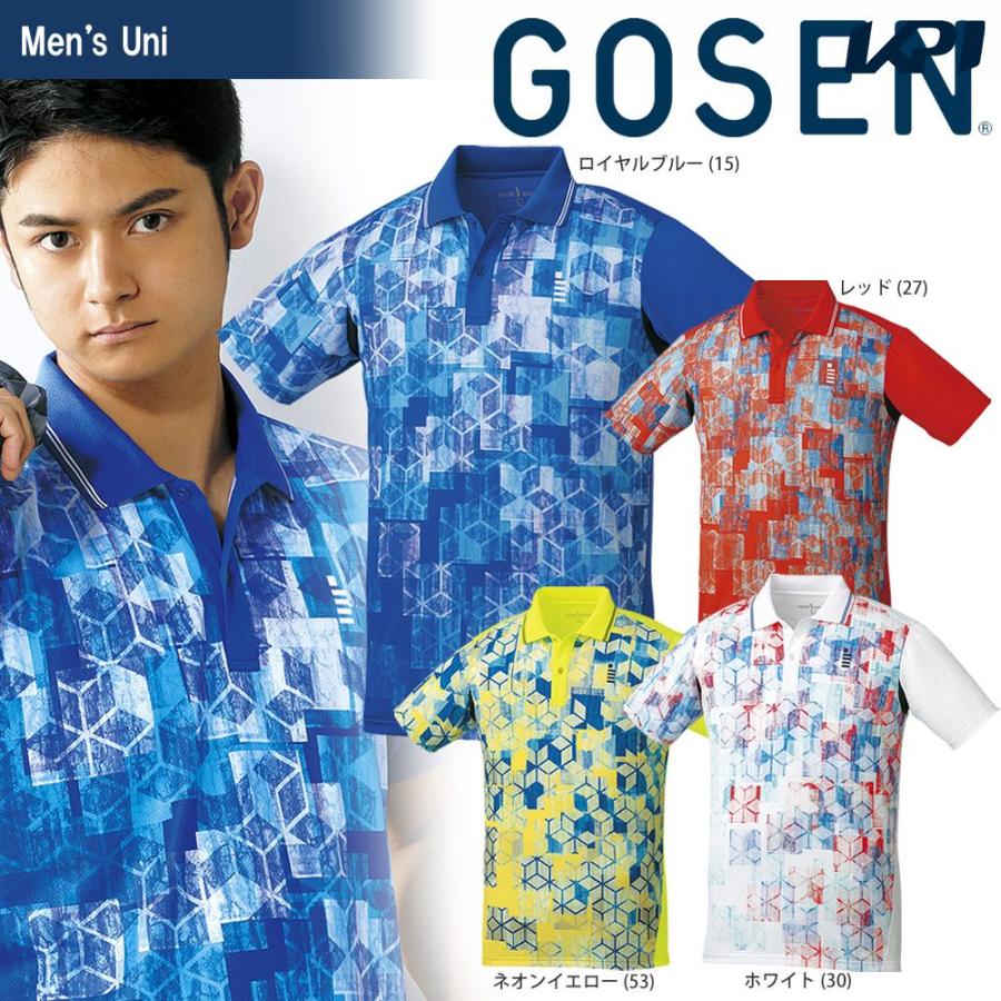 ゴーセン GOSEN テニスウェア ユニセックス ゲームシャツ T1800 2018SS｜kpi