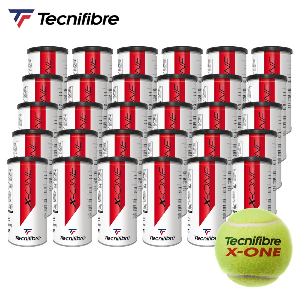 「365日出荷」テクニファイバー Tecnifibre テニスボール X-ONE エックスワン 2個入 1箱 30缶/60球 TBA2XE1　ITF／JTA 公認球 『即日出荷』